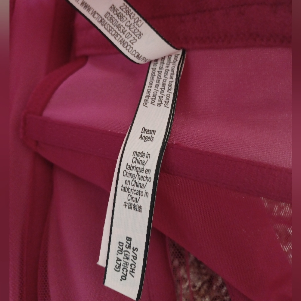 Victoria's Secret Dream Angel Unlined Lace Up Fuchsia Velvet Corset - Picture 8 of 8